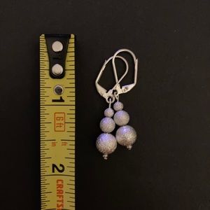 Handmade Sparkly Silver Earrings